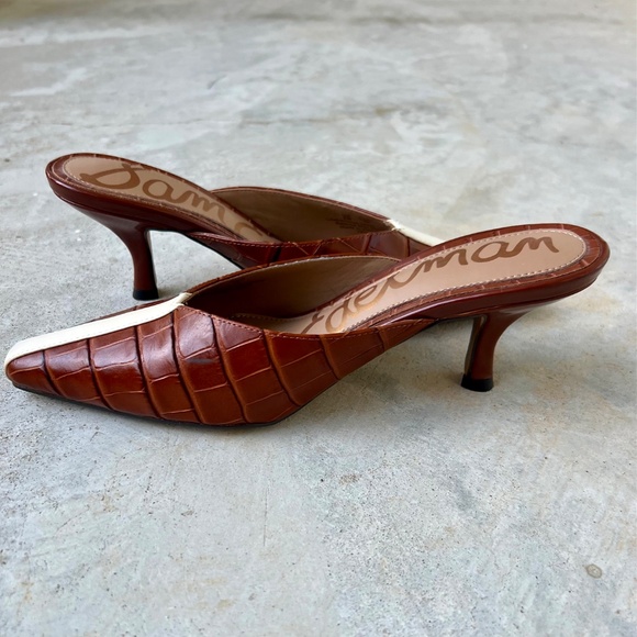 ✨ Sam Edelman “Tev” Pointed-Toe Leather Mule Pumps – Women’s 6 - Picture 3 of 5